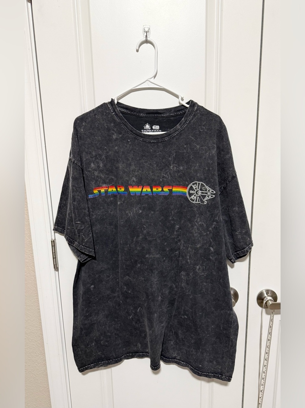 Disney Star Wars pride rainbow logo TShirt with Millennium Falcon 2X unisex